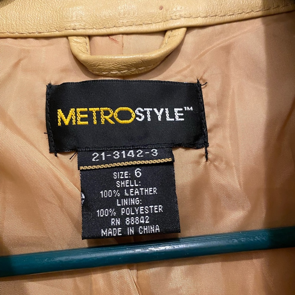 Metrostyle Camel Leather Jacket - image 3
